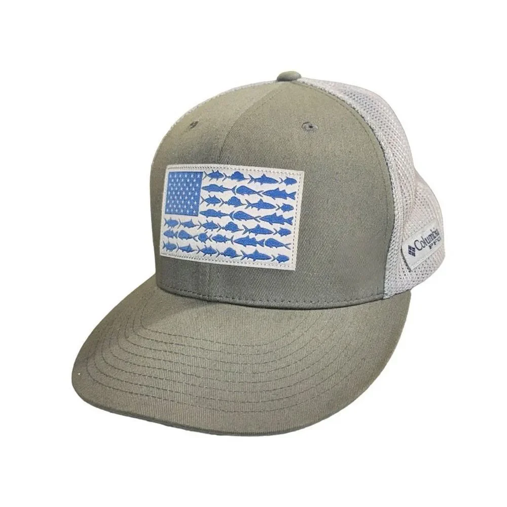 Columbia PFG high crown original flexfit S/M flat brim Hat Cap - Picture 2 of 8